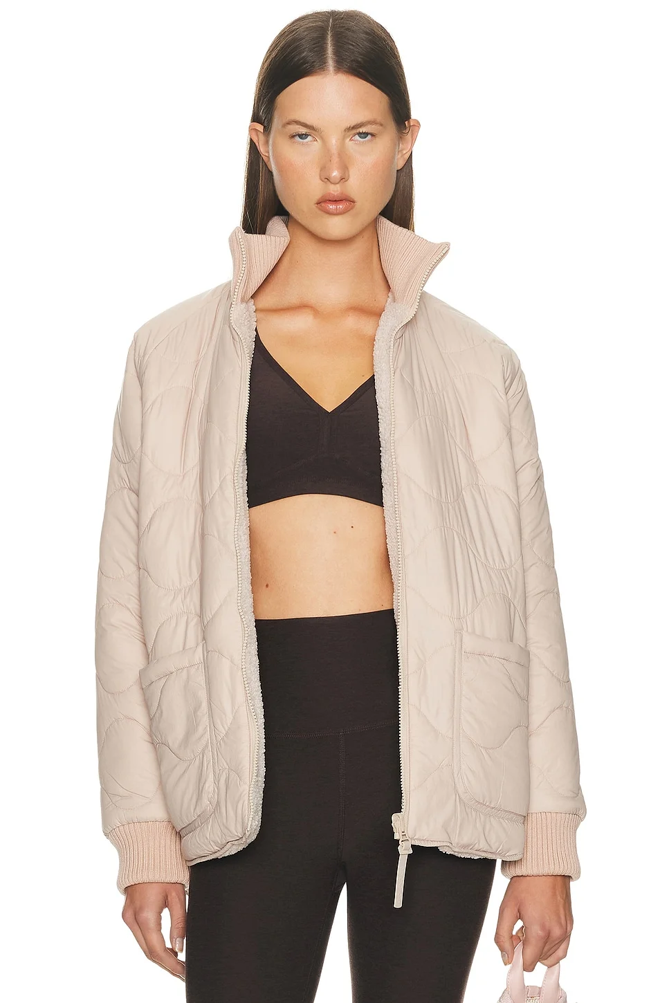 Reversible Quilted Fleece Jacket - 1