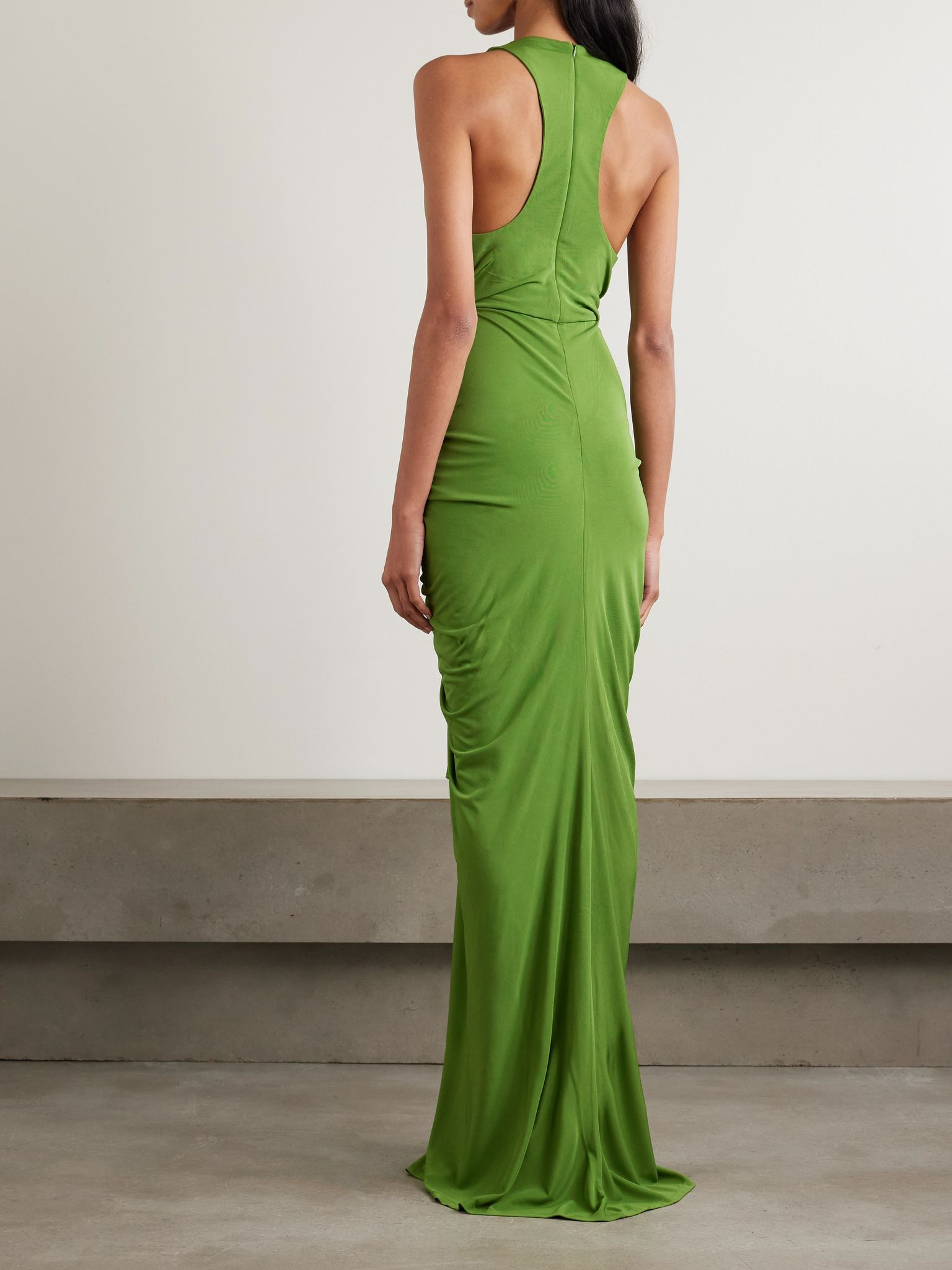 Vivenda cutout draped jersey maxi dress Green - 3