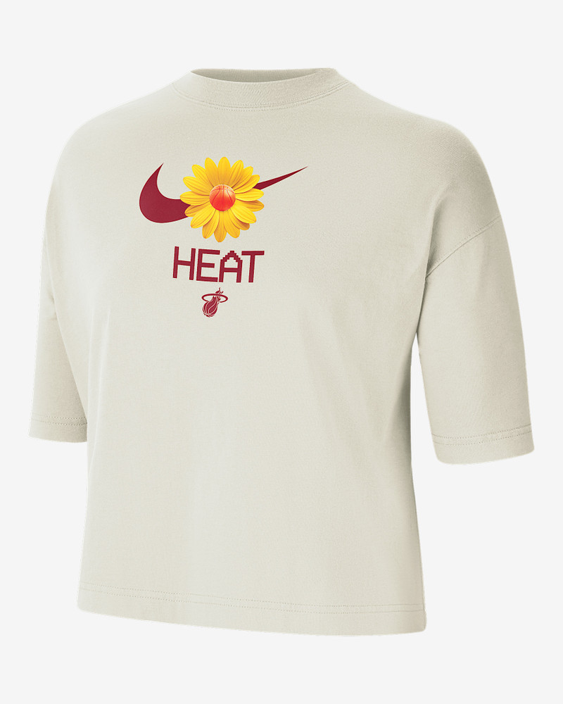 Miami Heat Courtside Women's Nike NBA Boxy T-Shirt 1