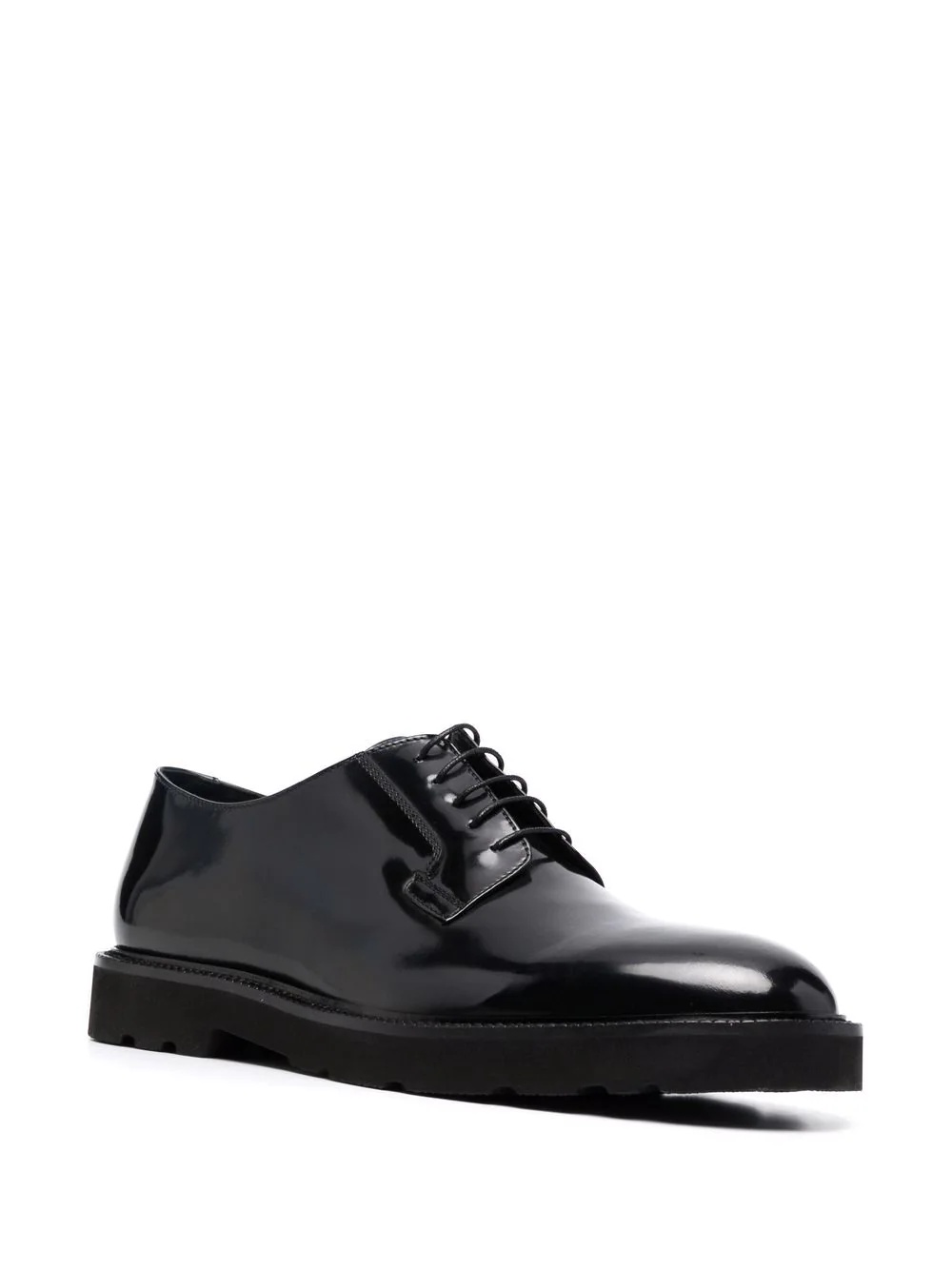 high-shine leather derby shoes - 2