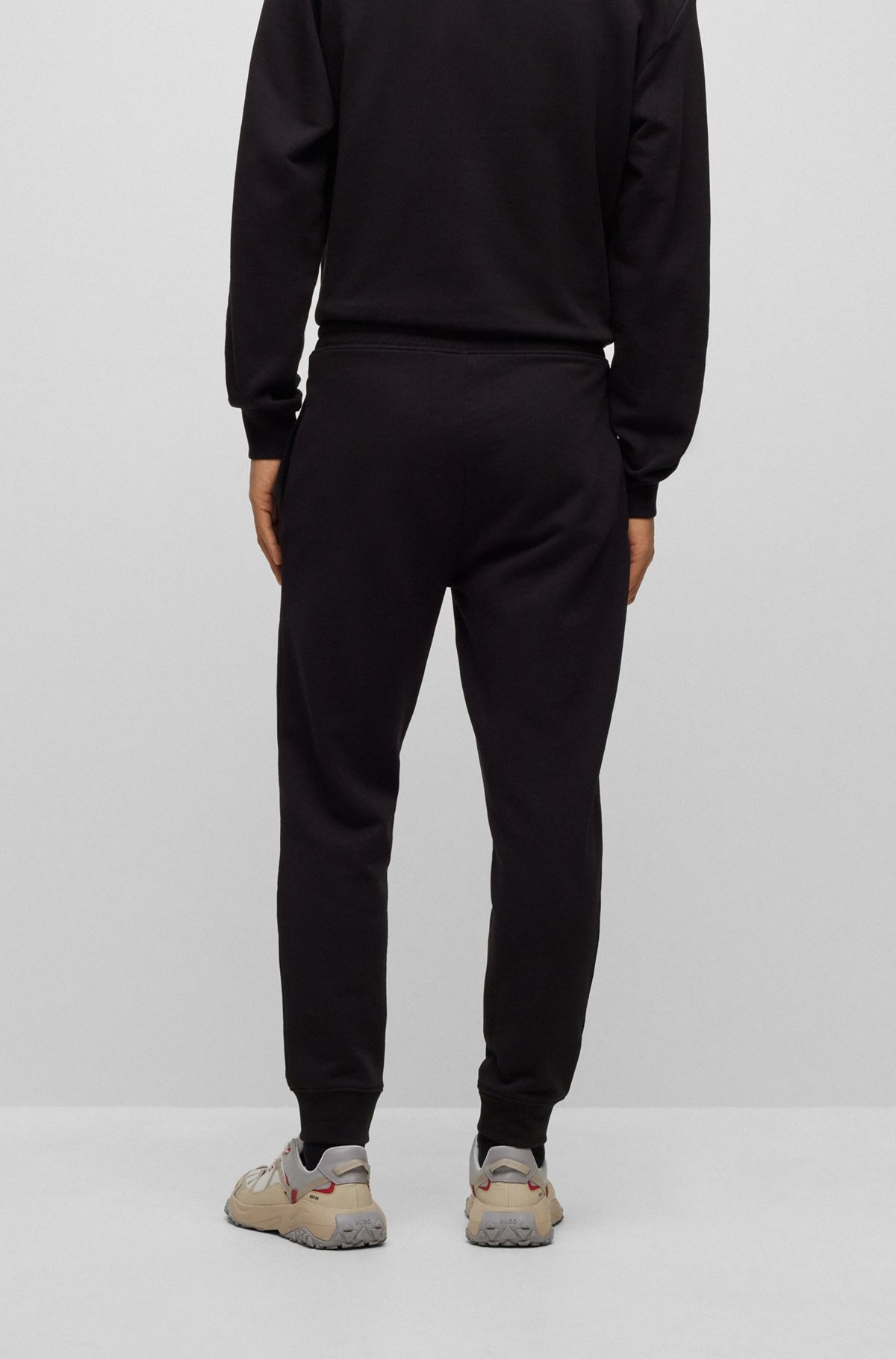 CUFFED TRACKSUIT BOTTOMS IN FRENCH TERRY WITH CONTRAST LOGO - 5
