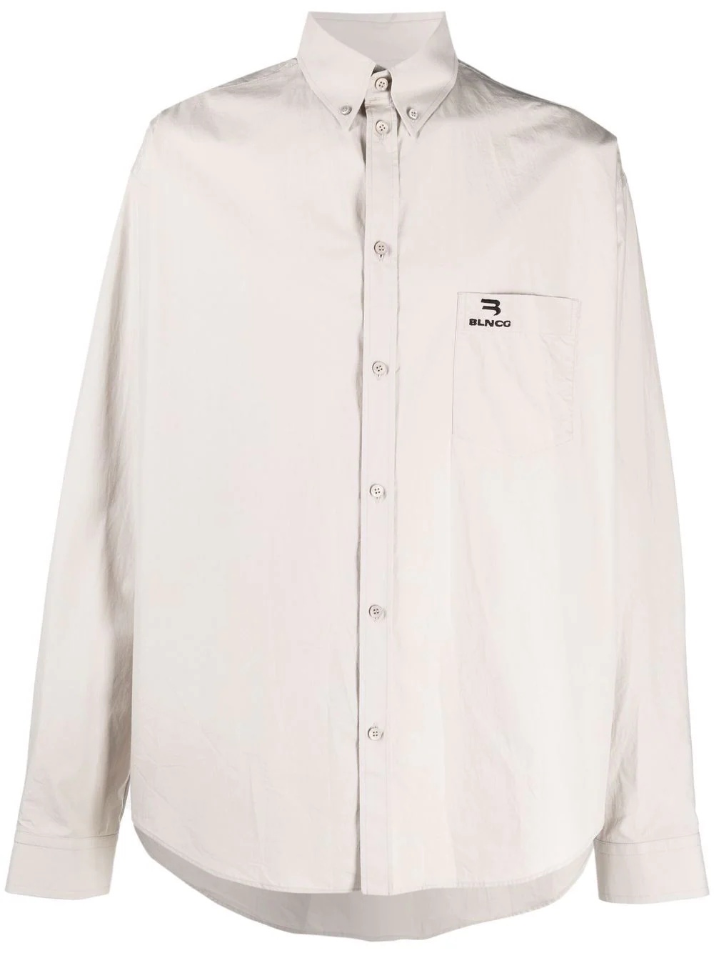 embroidered logo button-down shirt - 1