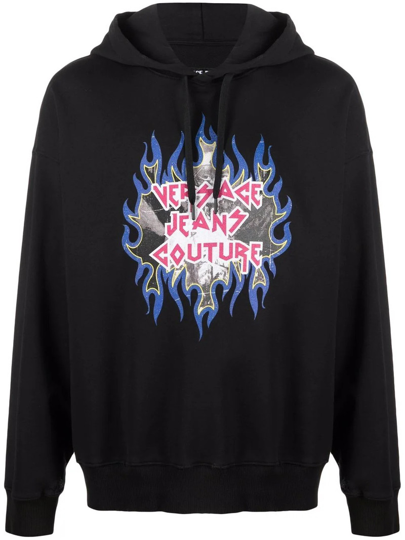 Rock logo-print hoodie 1