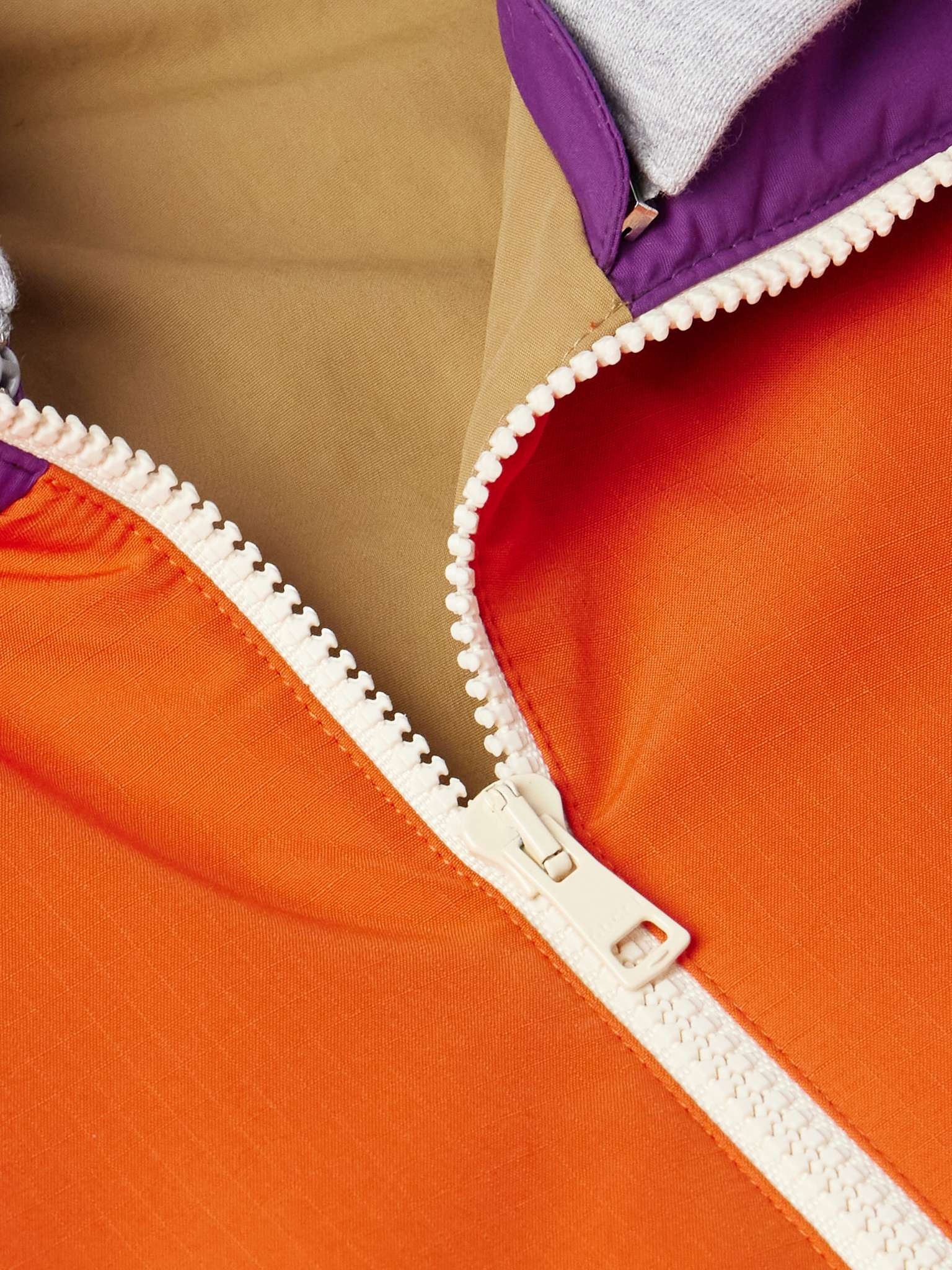 Fleece- and Jersey-Trimmed Shell Half-Zip Jacket - 5