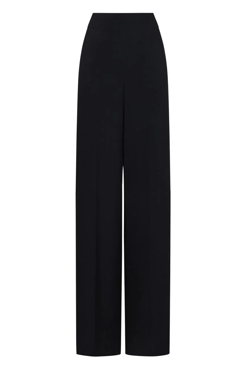 Emporio Armani Crepe Wide-Leg Trousers - 1