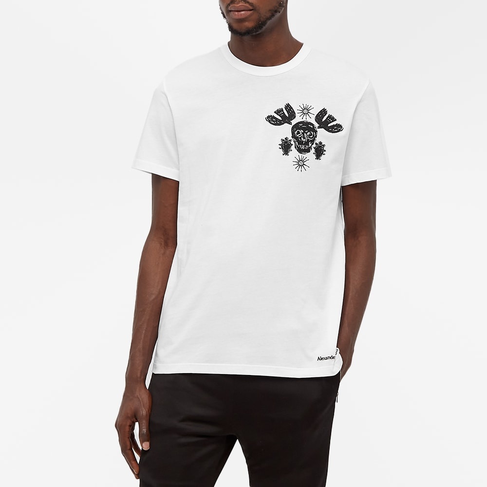 Alexander McQueen Skull Embroidered Tee - 4