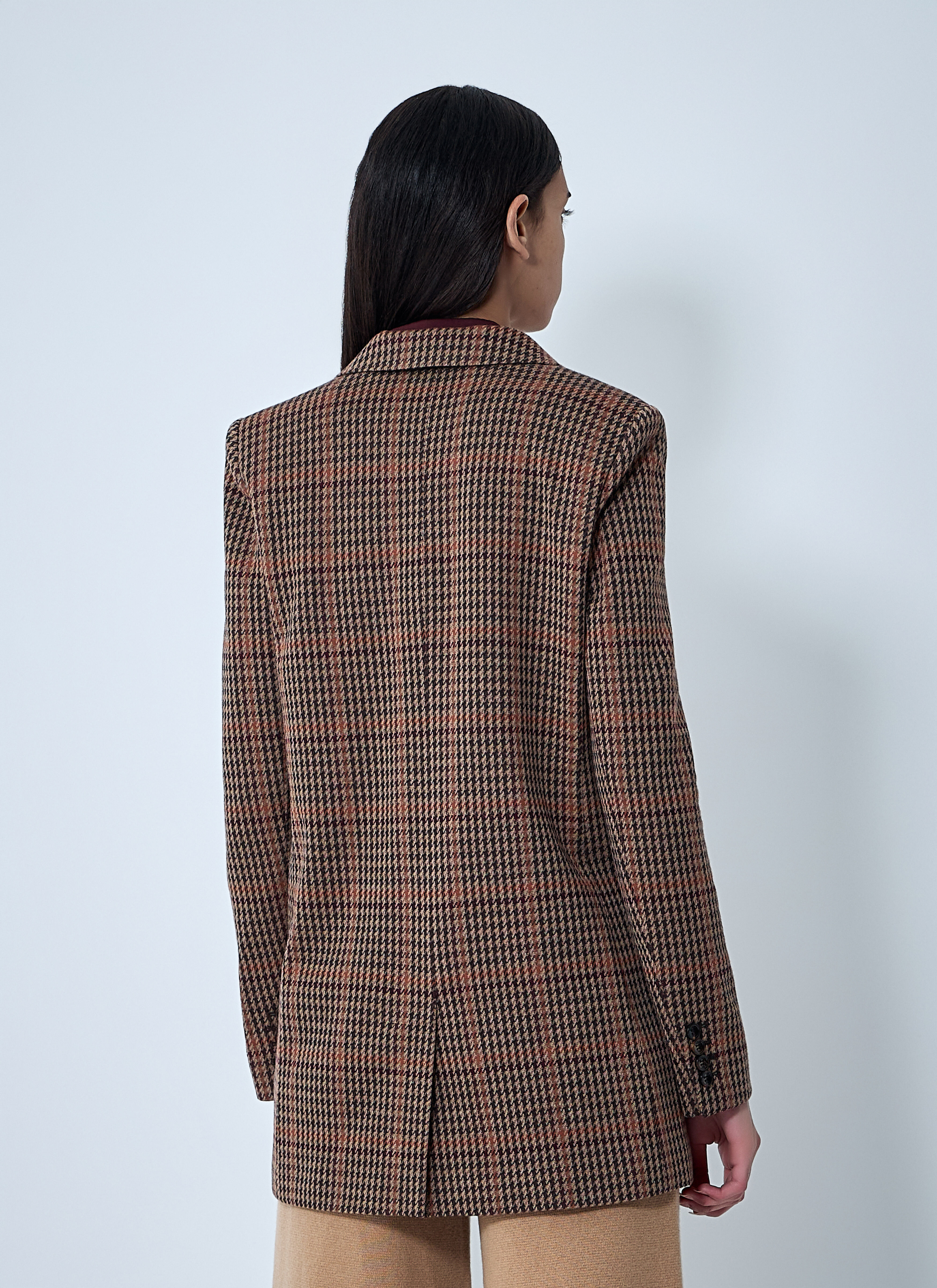 Check Double-Breasted Blazer - 4