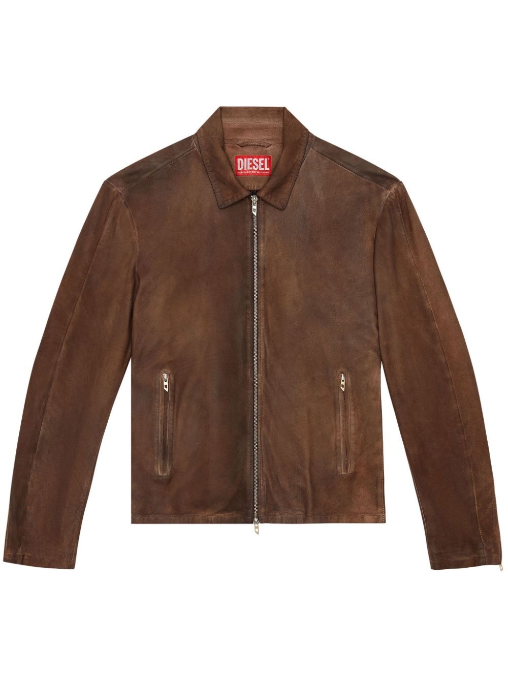 L-Crombe zip-up leather jacket - 1