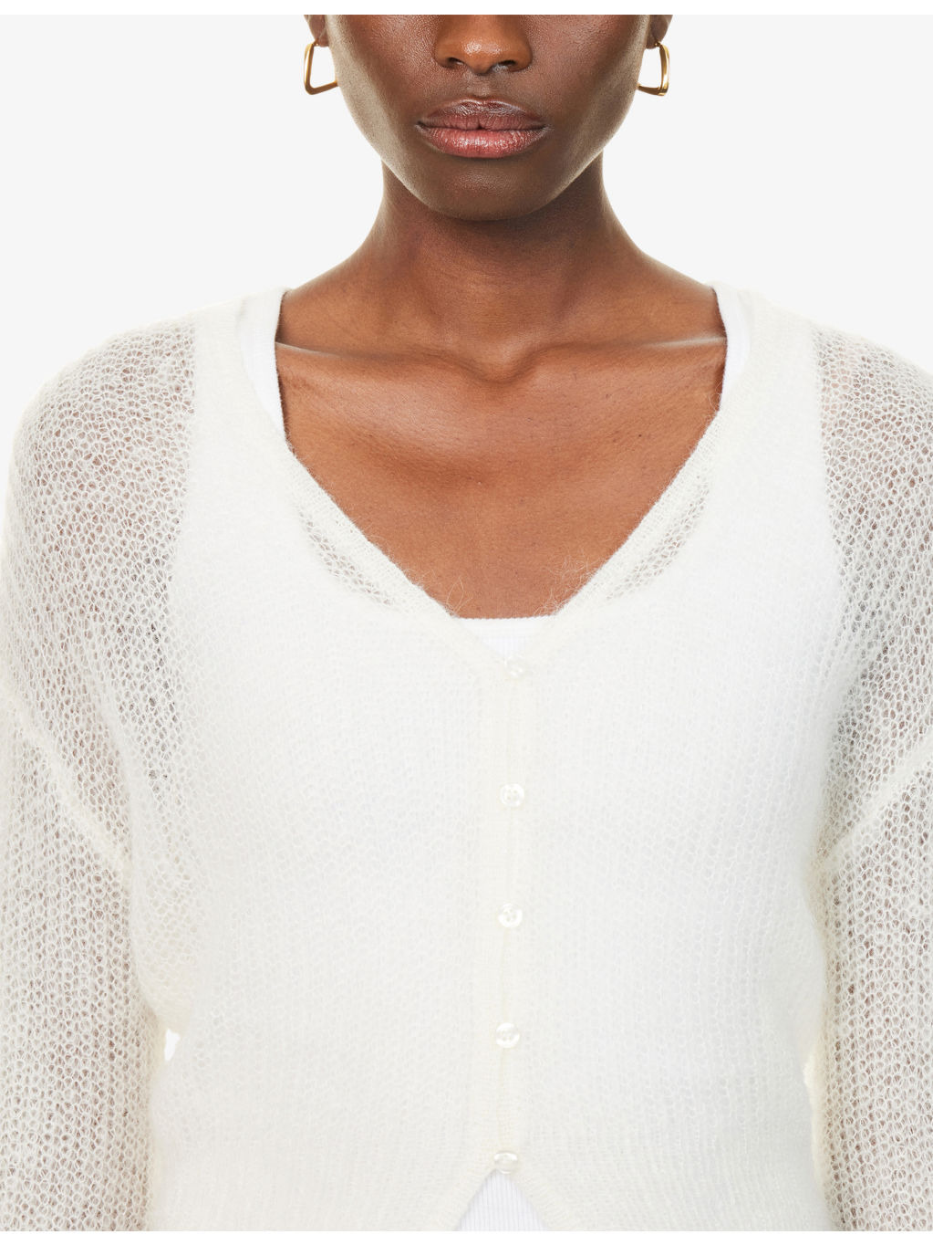 Sapoppie V-Neck Wool-Blend Cardigan - 5