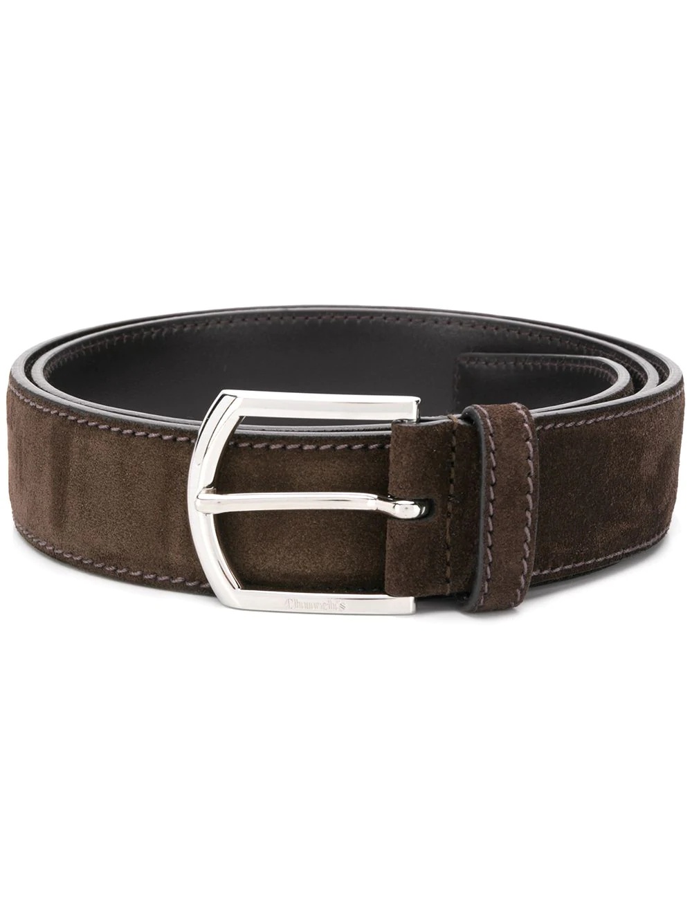 buckled suede belt - 1