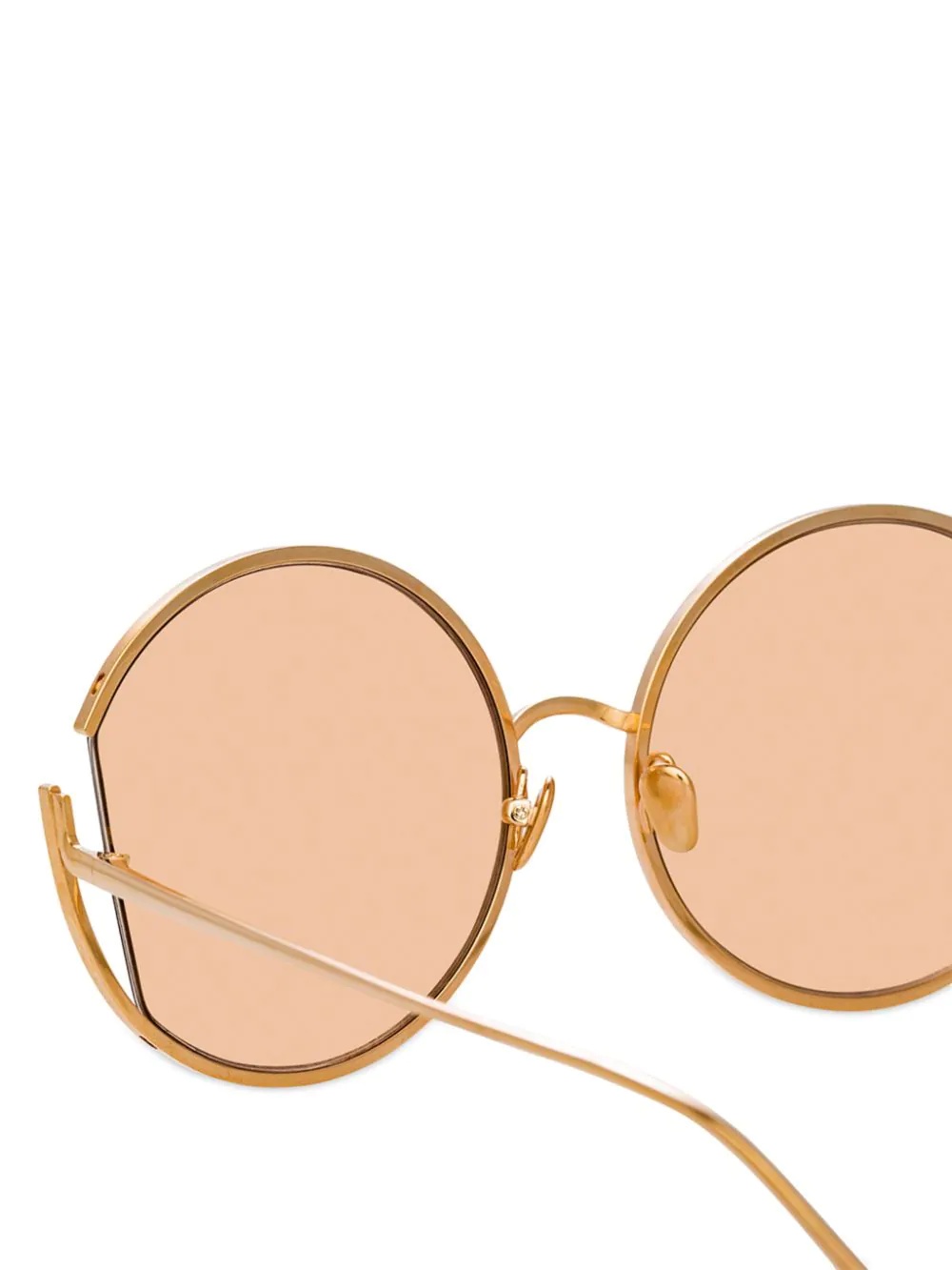 round cut-out frame sunglasses - 3