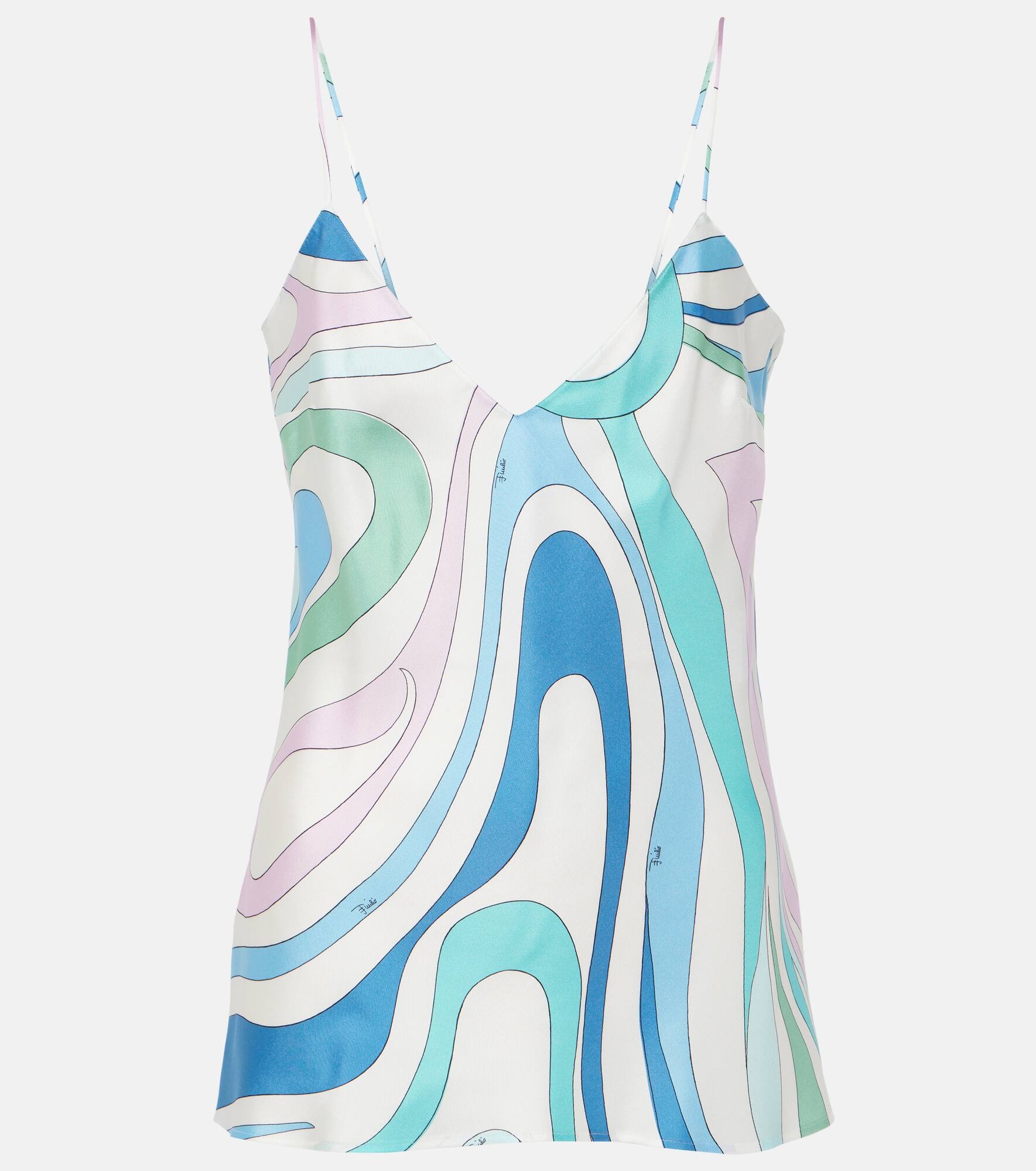 Marmo printed silk twill camisole - 1