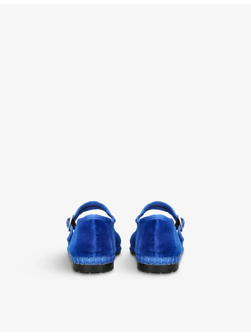 FLABELUS Oe single-strap cotton Mary Jane flats outlook