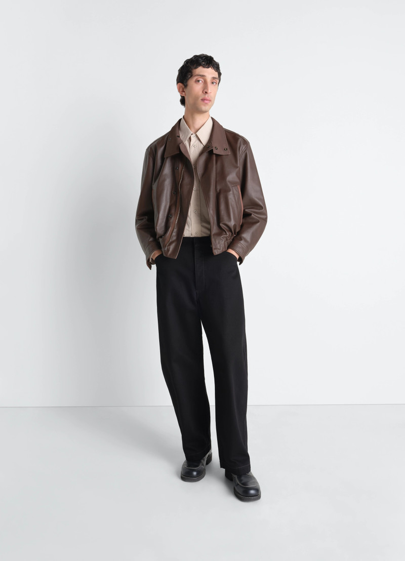 SOFT LEATHER BLOUSON IN PAPER COW LEATHER 4