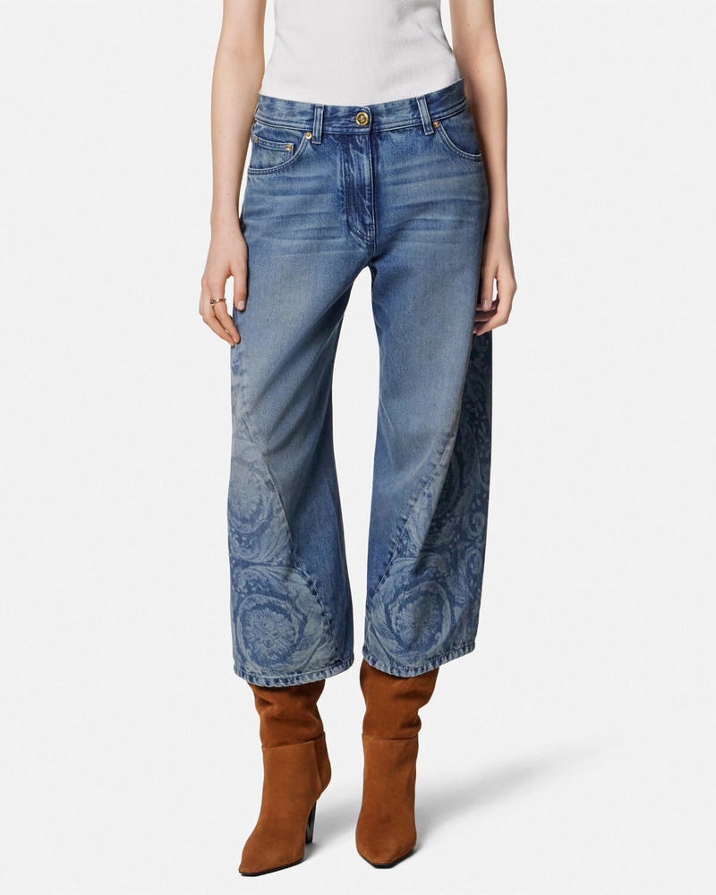 Barocco Crop Twisted Jeans 4