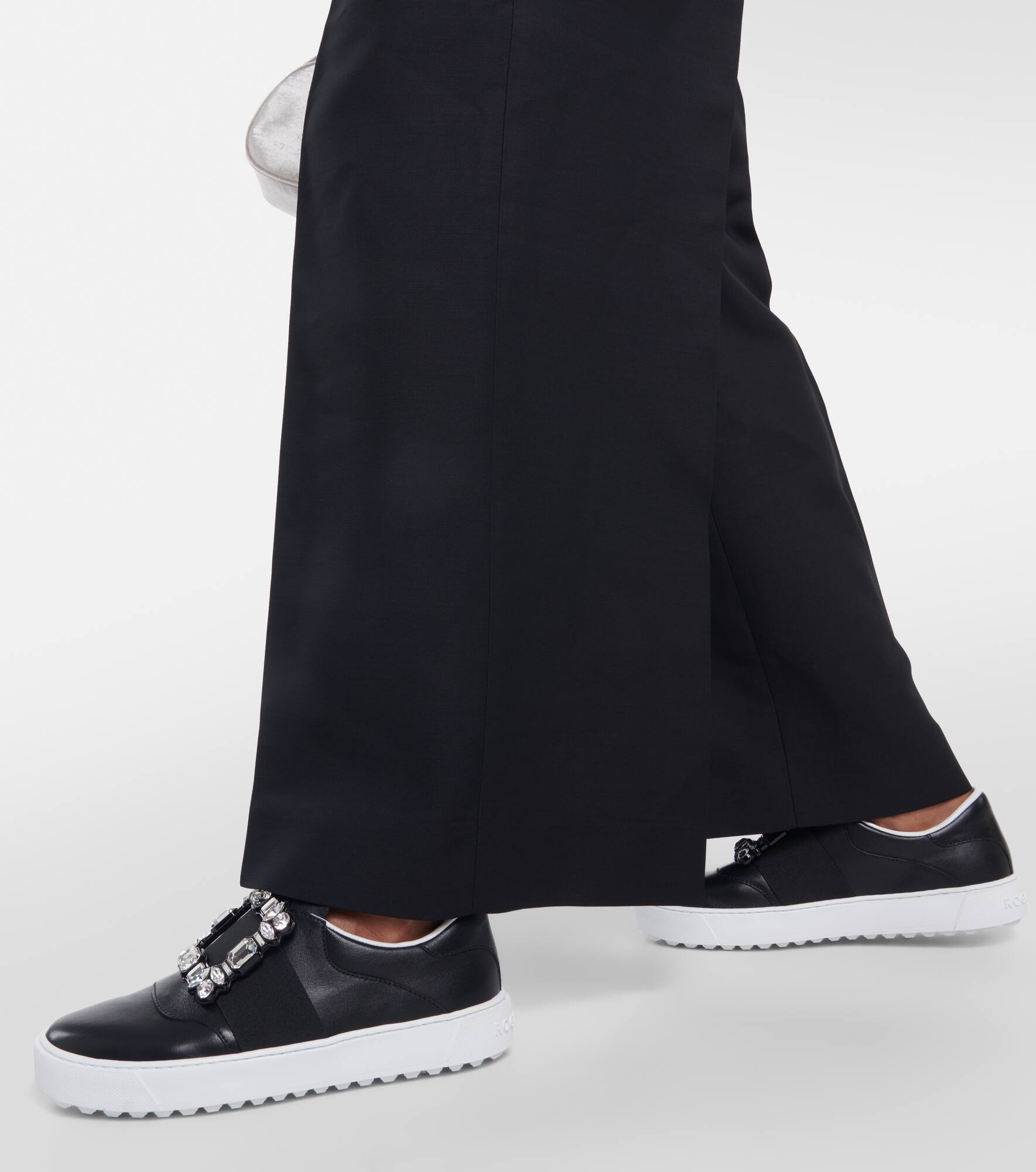 Very Vivier embellished leather sneakers - 4