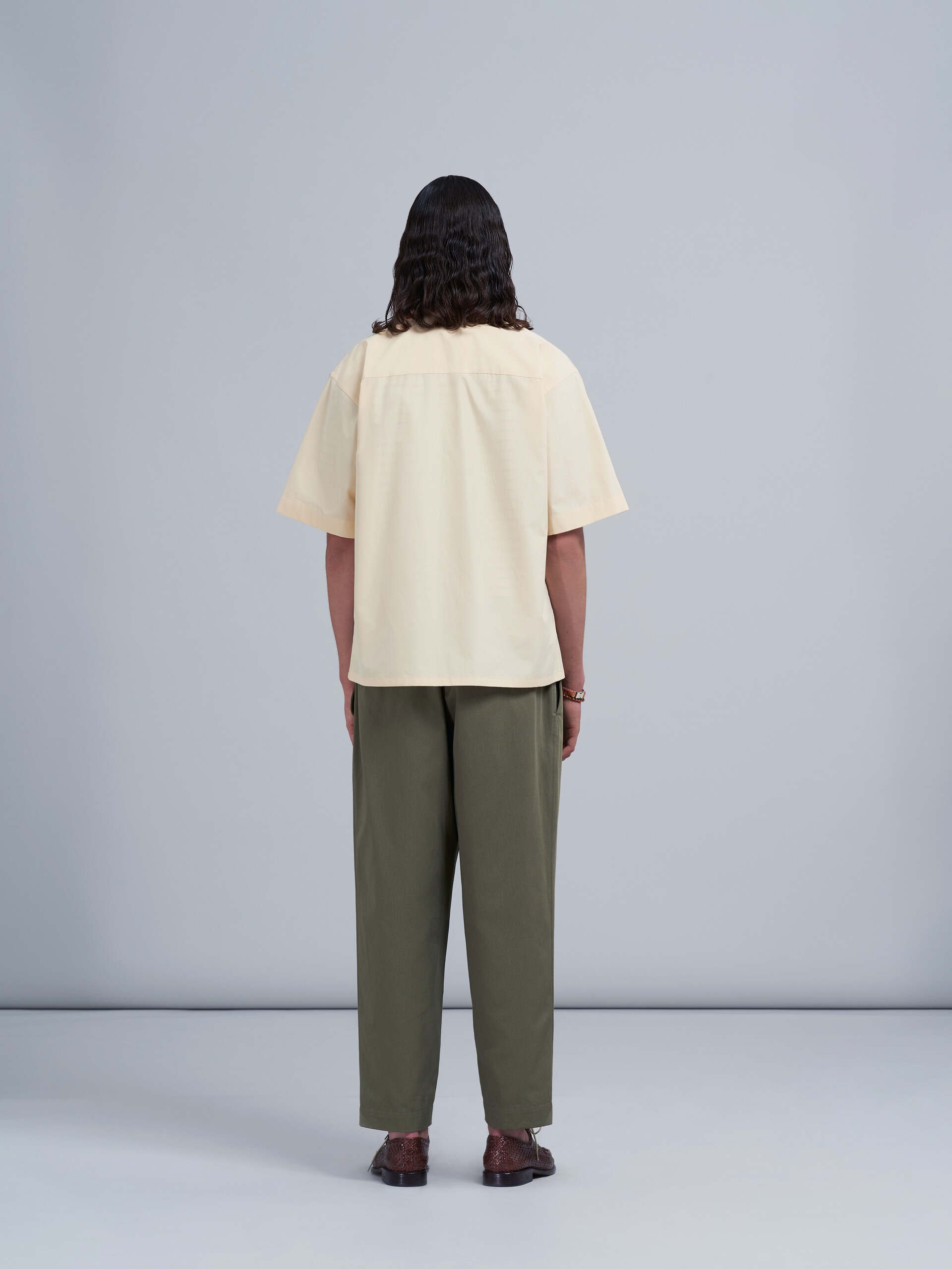 GABARDINE COTTON CROPPED TROUSERS - 3
