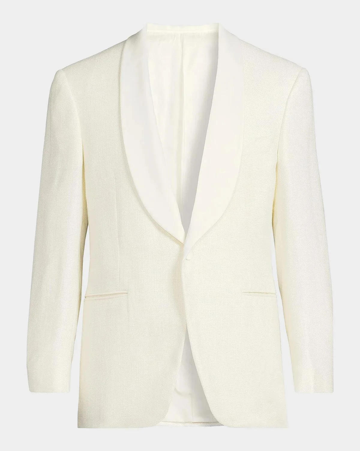 Shawl Lapel Silk-Wool Dinner Jacket - 1