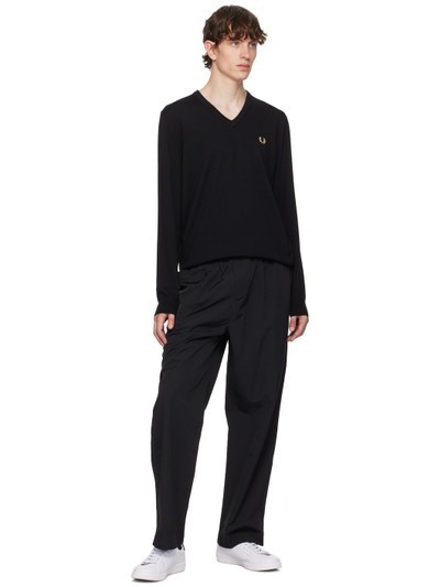 Fred Perry Black Drawstring Track Pants outlook
