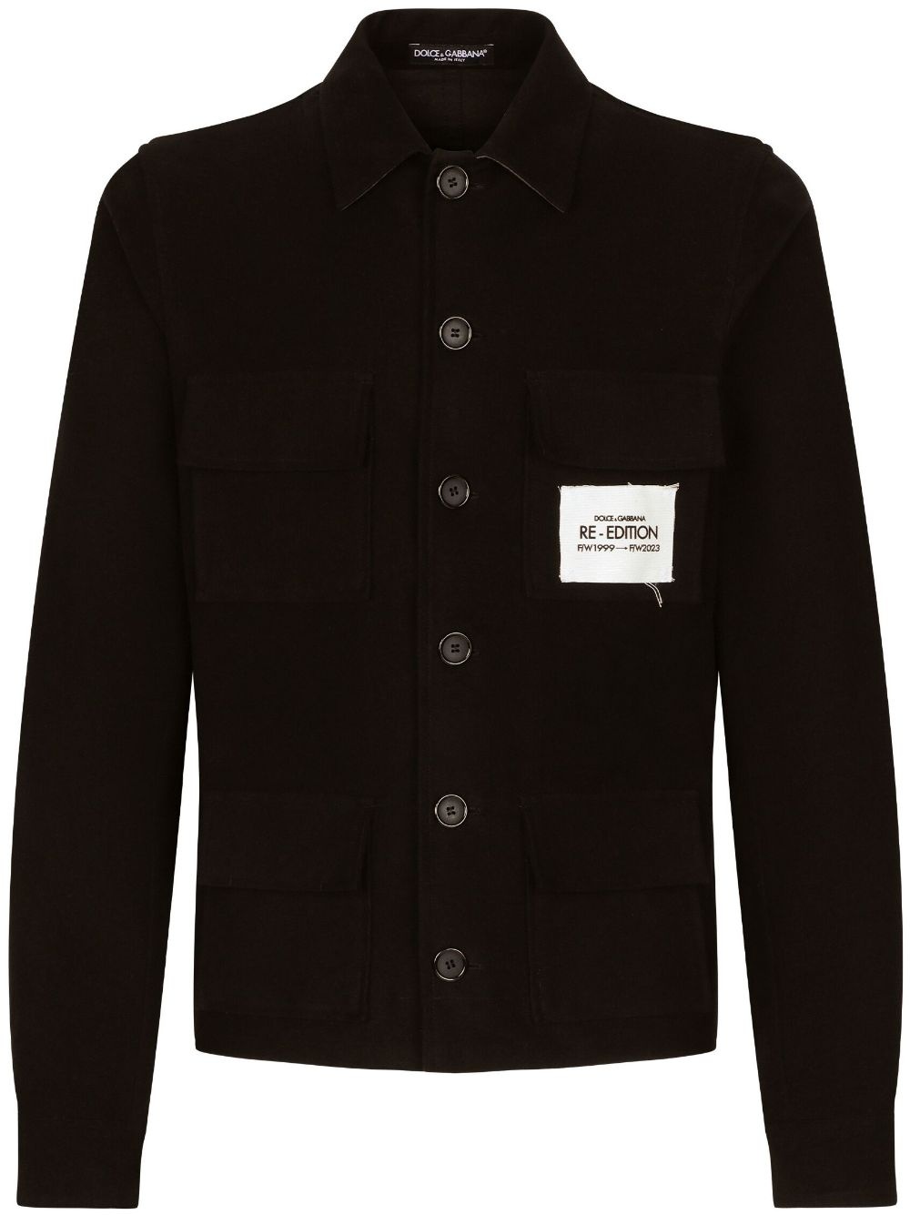 button-up stretch-cotton shirt - 1