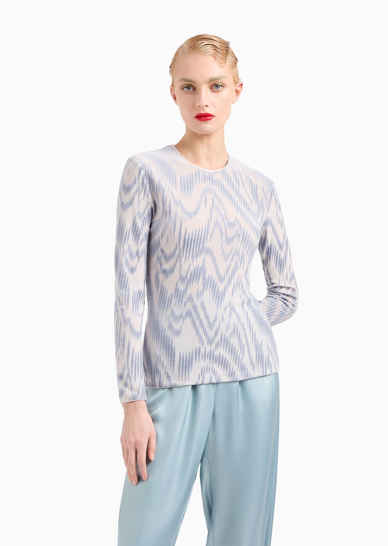 Jacquard jersey crew-neck jumper - 2