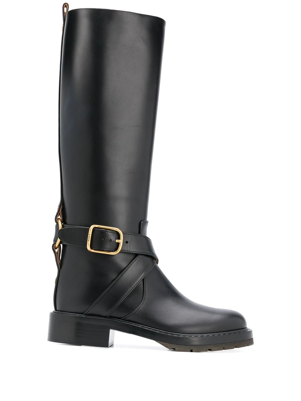 wraparound strap knee-high boots - 1