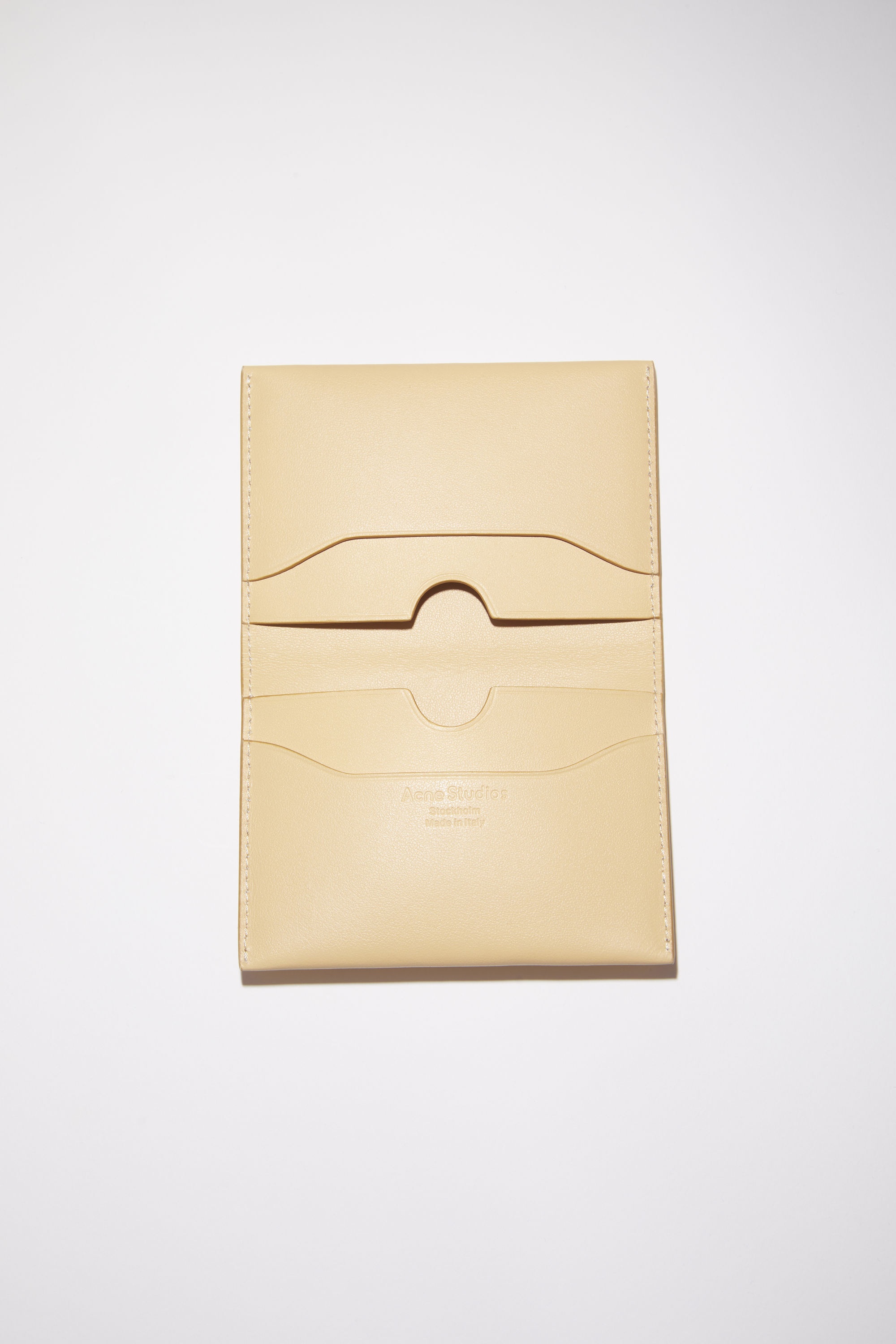 Folded card holder - Dune beige - 3