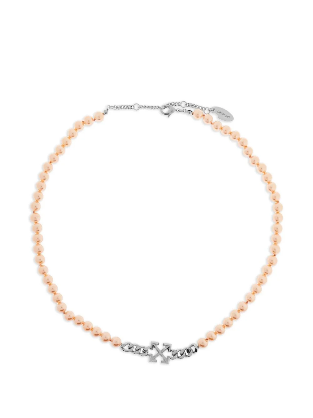 Arrows glass-pearl necklace - 1