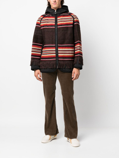 Junya Watanabe MAN striped zip-up hoodie outlook
