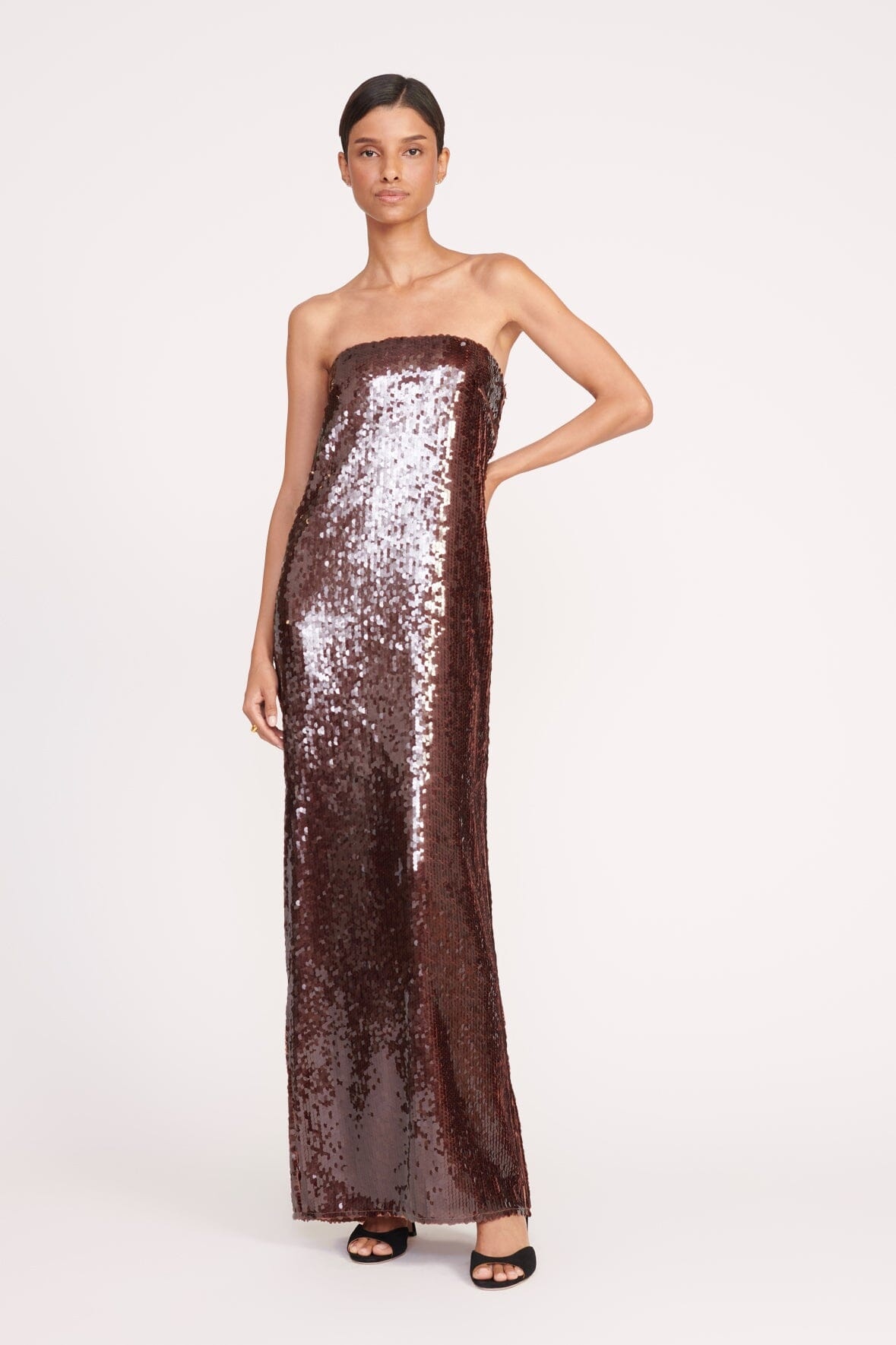 STAUD CASEY DRESS BRONZE - 2