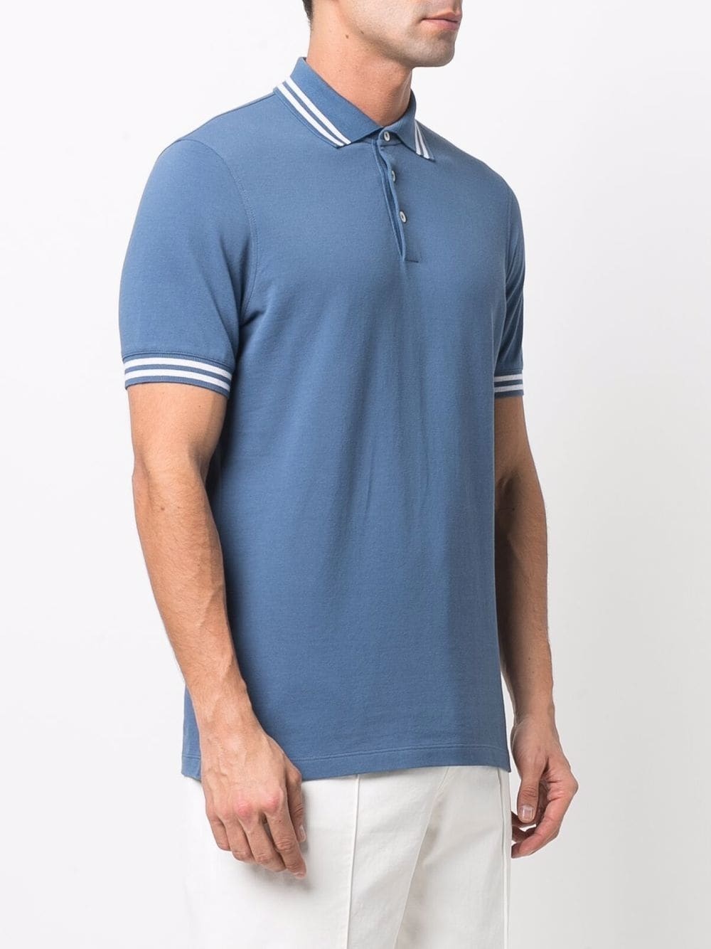 contrast-stripe polo shirt - 3