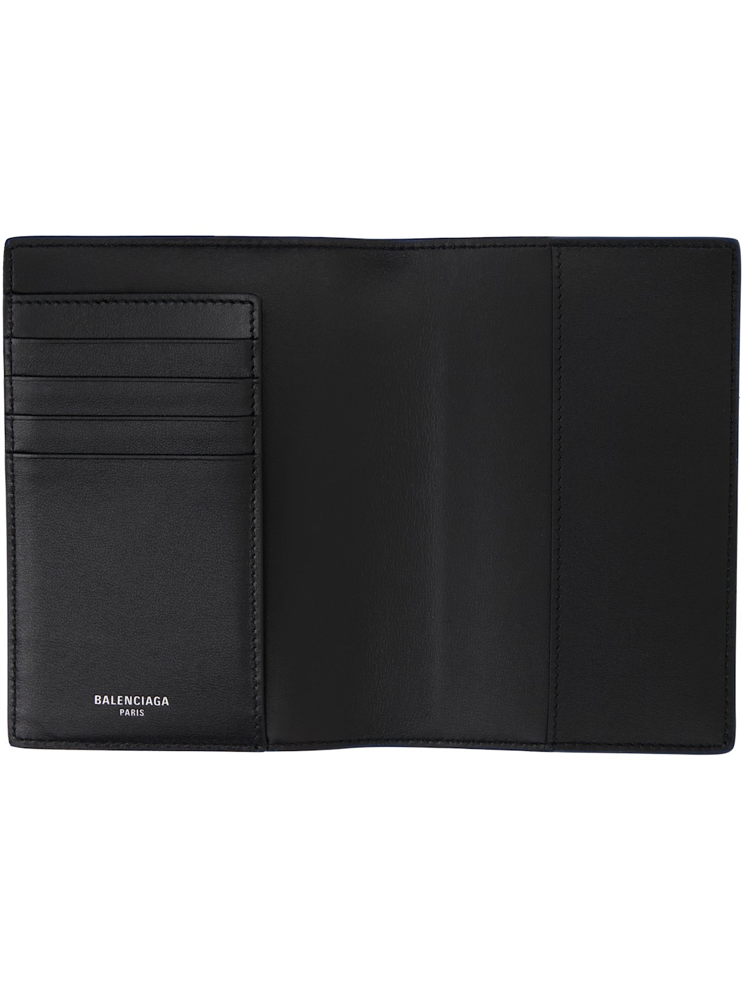 Blue Leather Passport Holder Wallet - 3