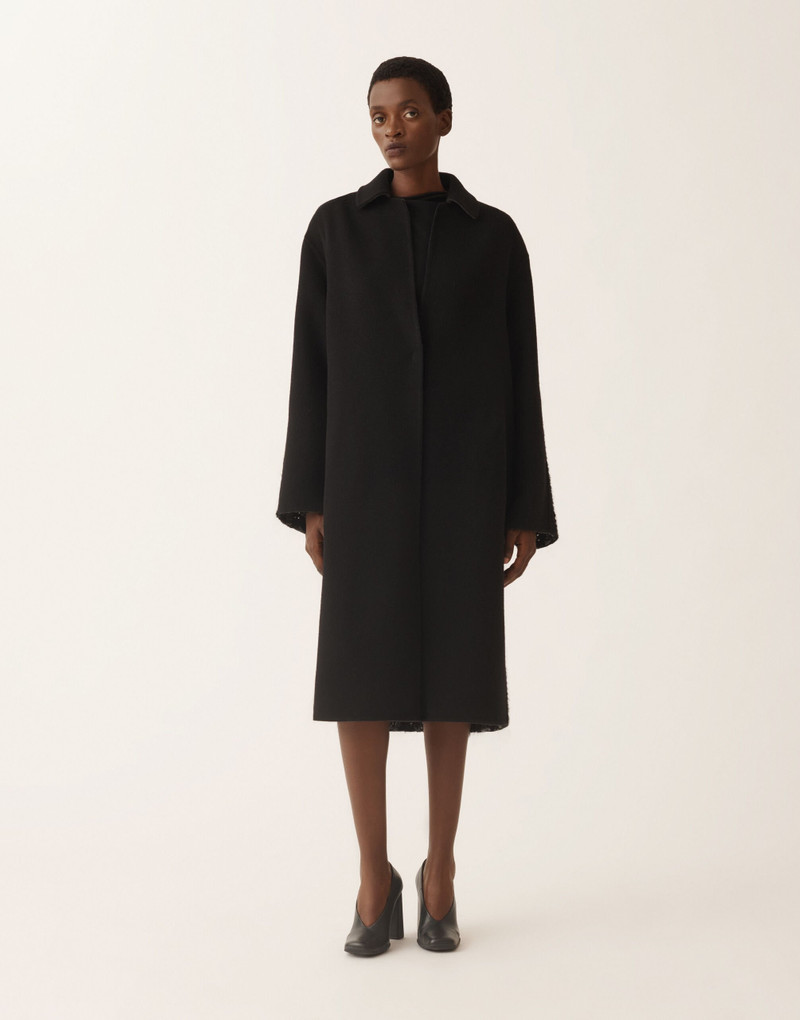 Double-faced soft wool and cashmere coat 3