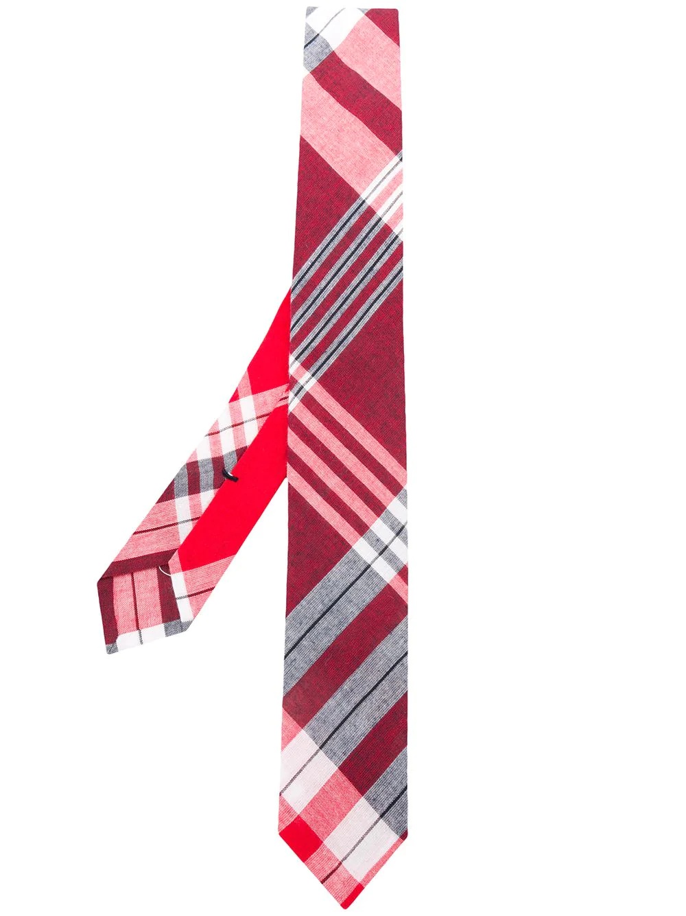 Classic Large Plaid Madras Tie - 1