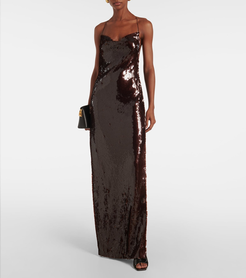 MAGDA BUTRYM Sequined draped gown outlook