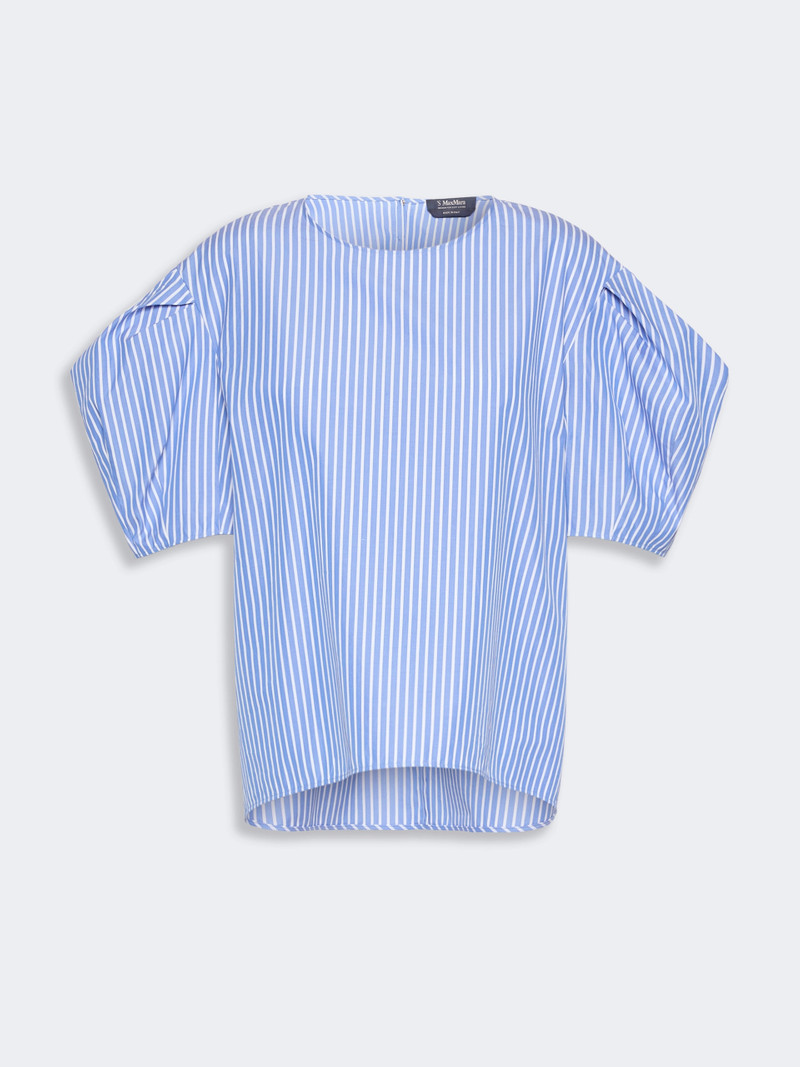 SABRINA Cotton poplin blouse - LIGHT BLUE 1