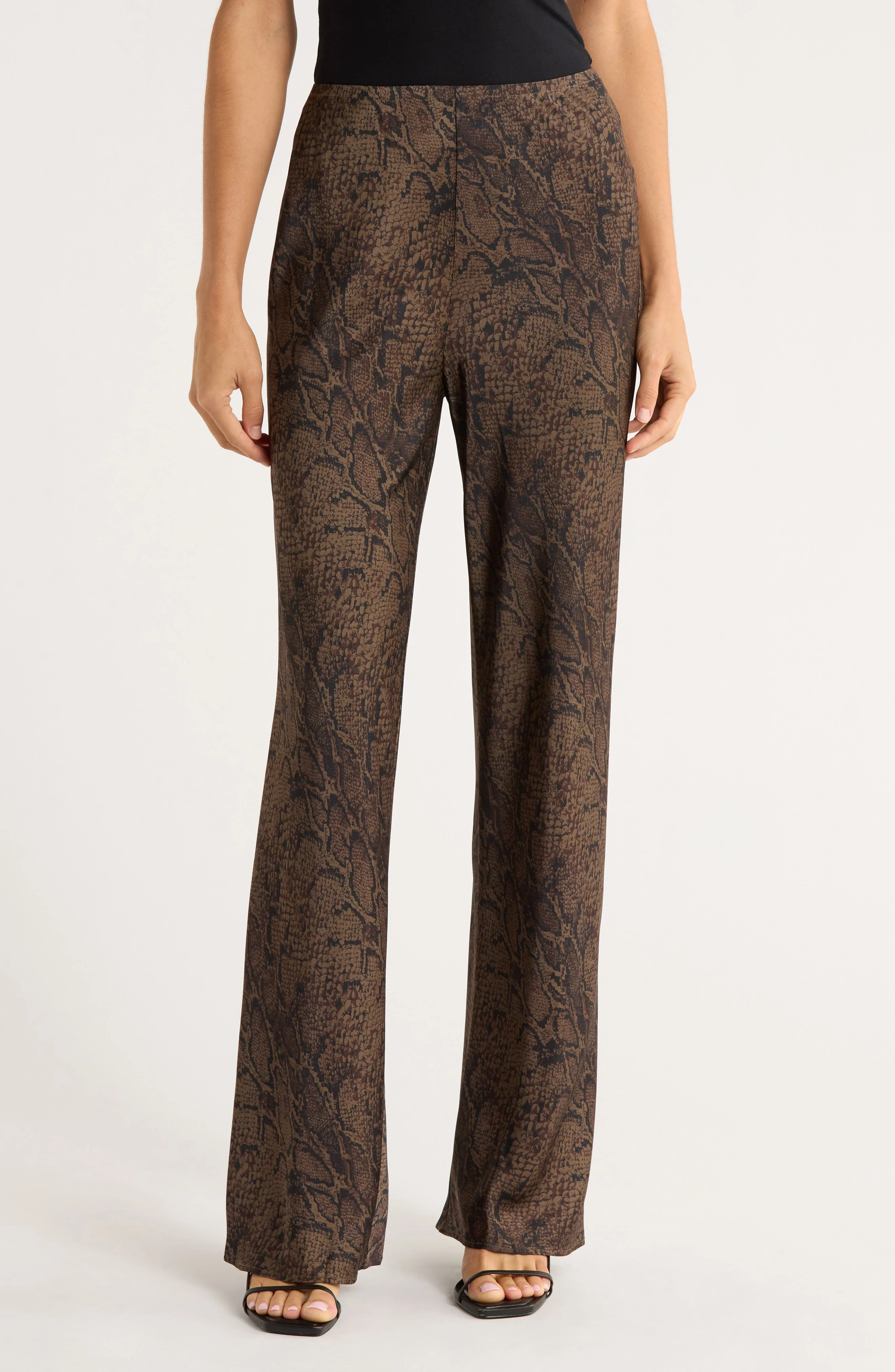 Reformation Gale Bias Satin Pants in Venom at Nordstrom - 1