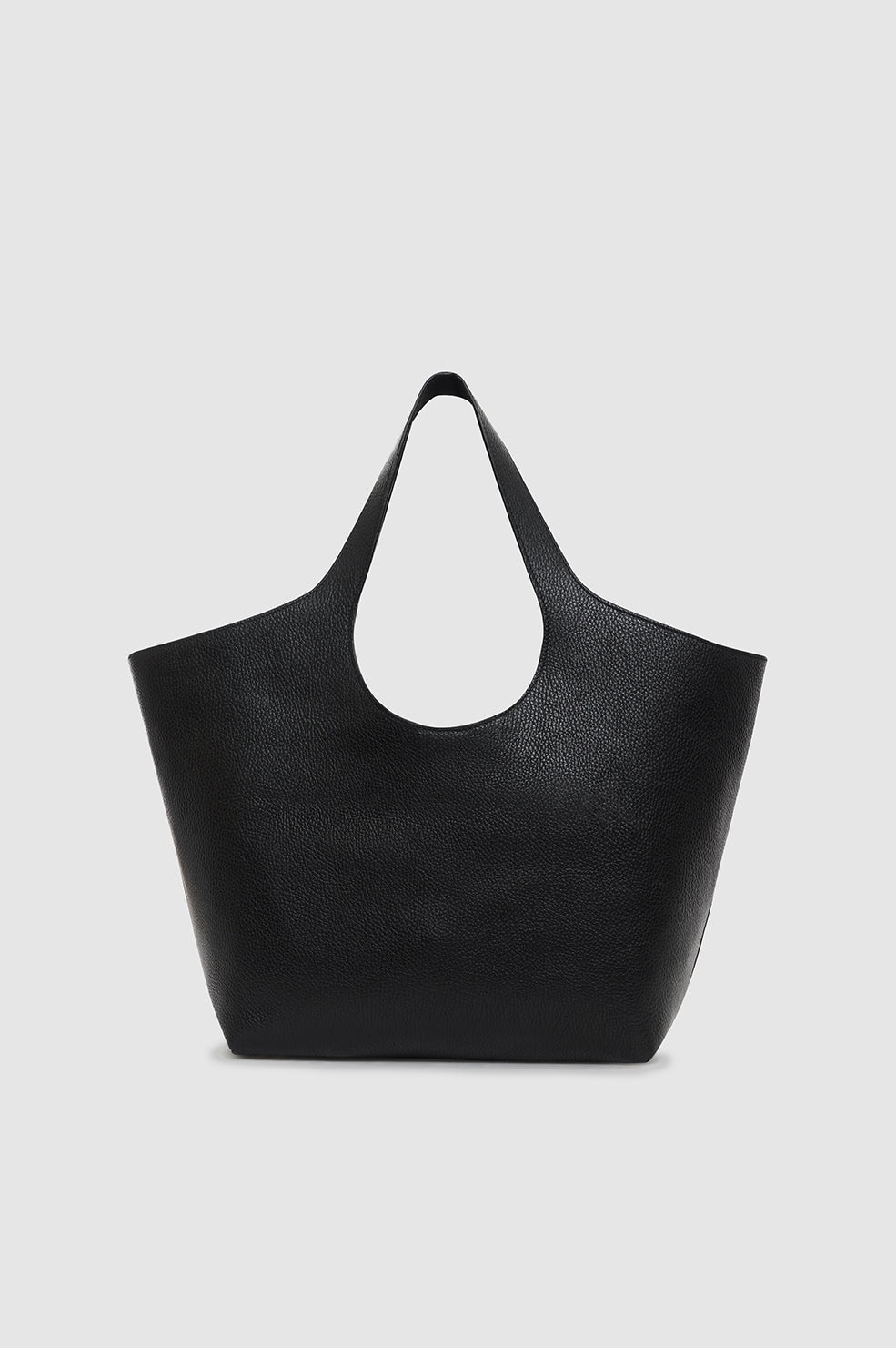 Medium Lili Tote - Black Pebbled - 3