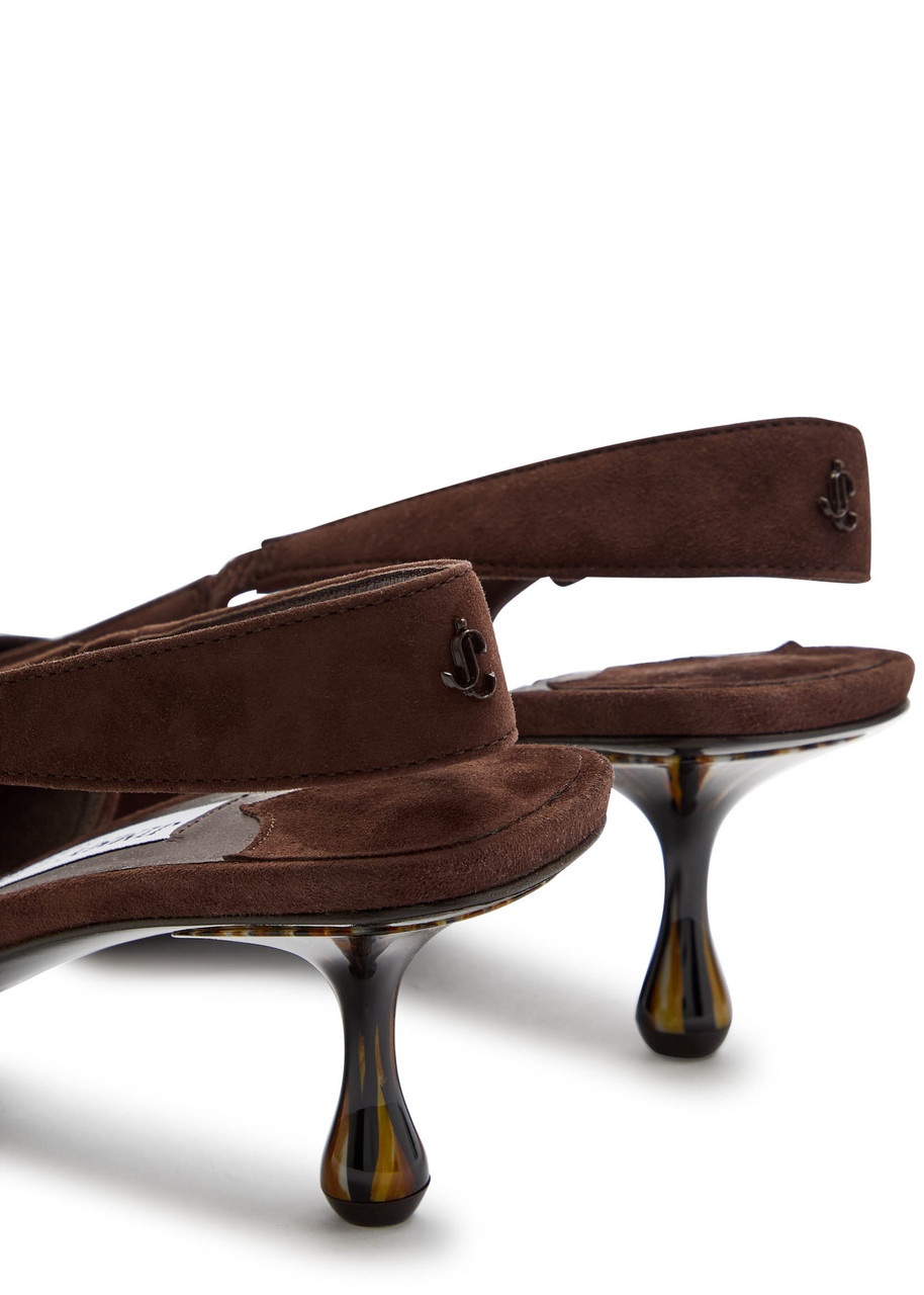Jimmy Choo Amel 50 Suede Slingback Pumps - 4
