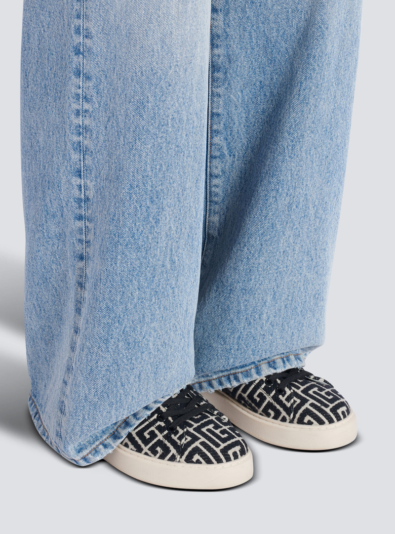 Balmain Monogram jacquard B-Court trainers outlook