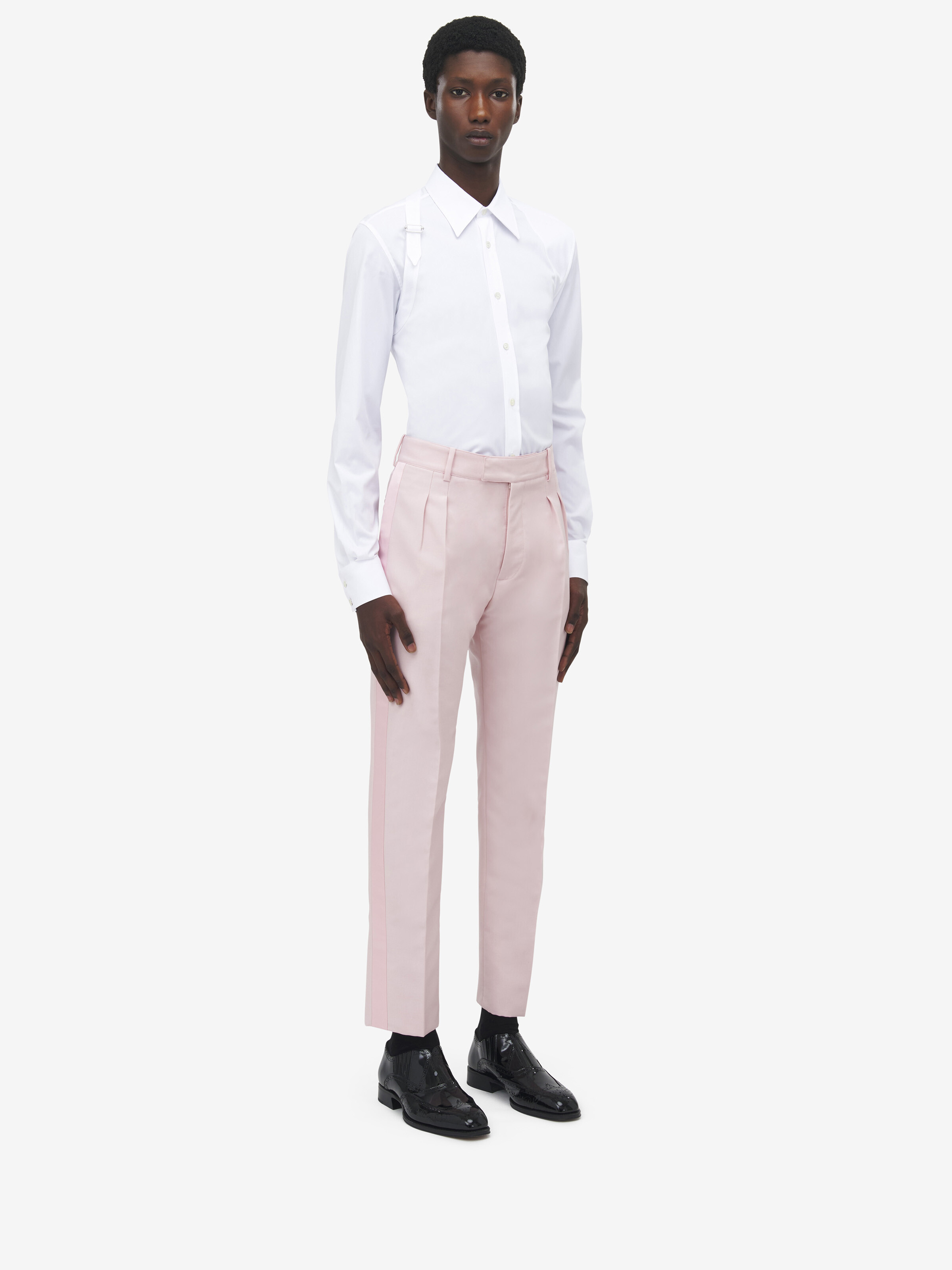Pleat Detail Tuxedo Trousers - 3