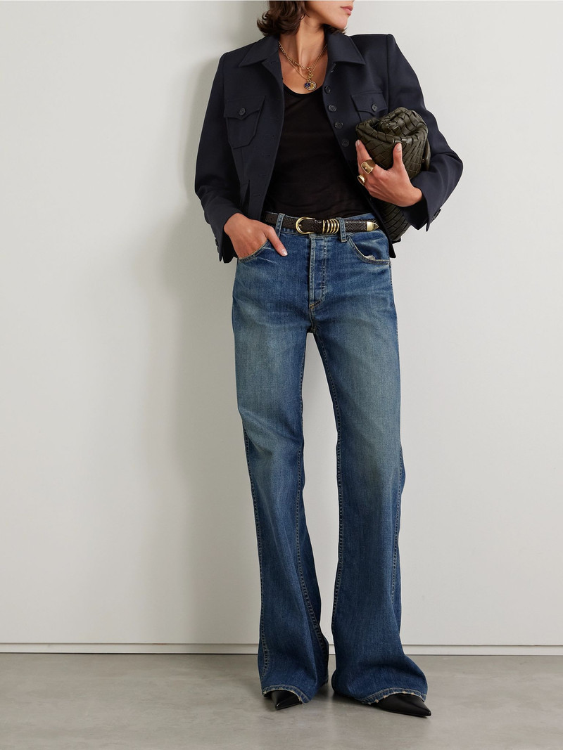 NILI LOTAN Jamison wool-twill jacket Midnight blue outlook