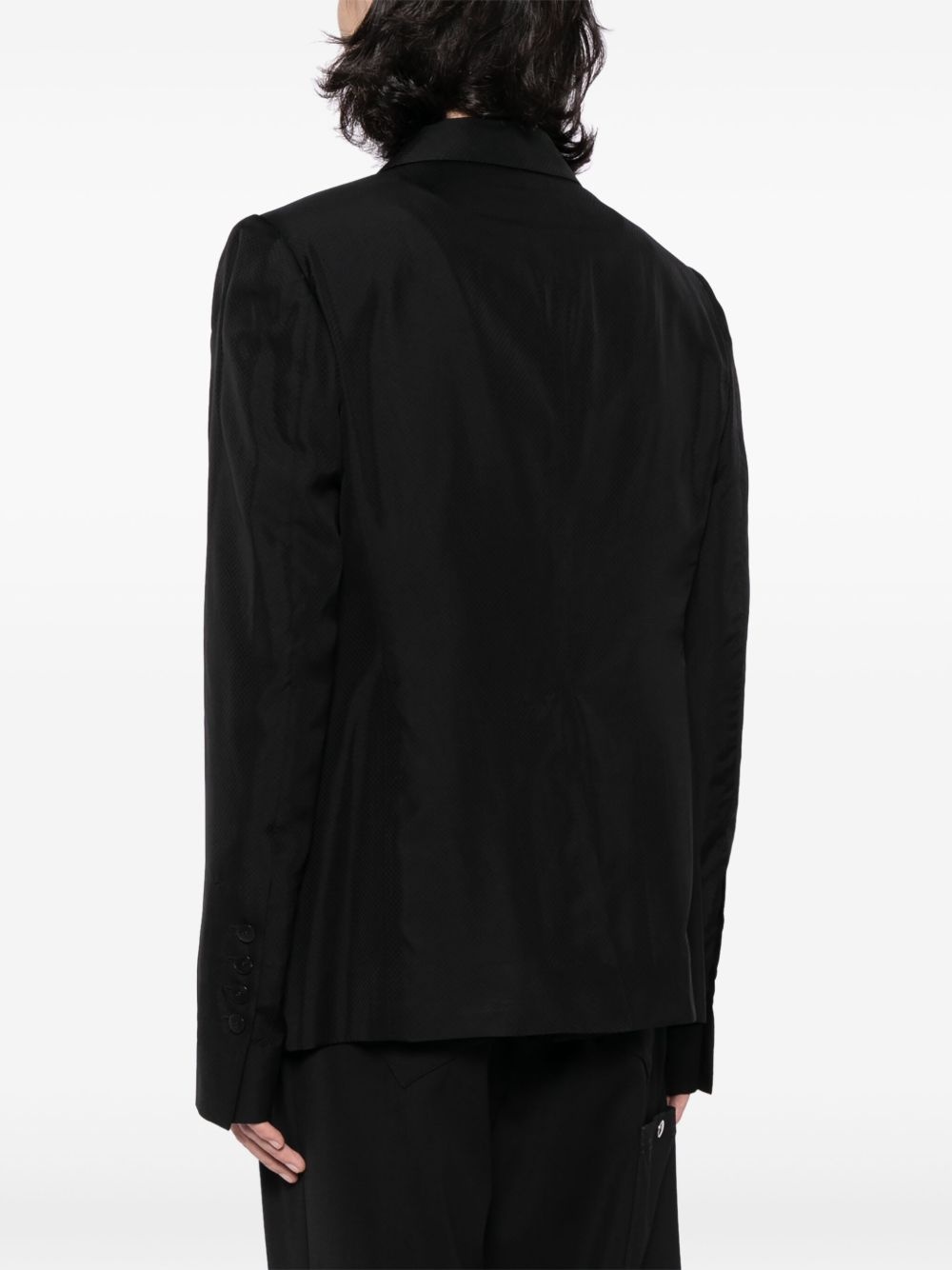 single-breasted jacquard blazer - 4