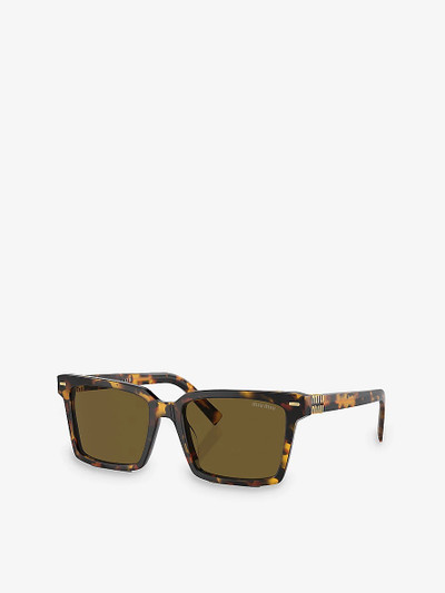 Miu Miu MU 13ZS rectangle-frame acetate sunglasses outlook
