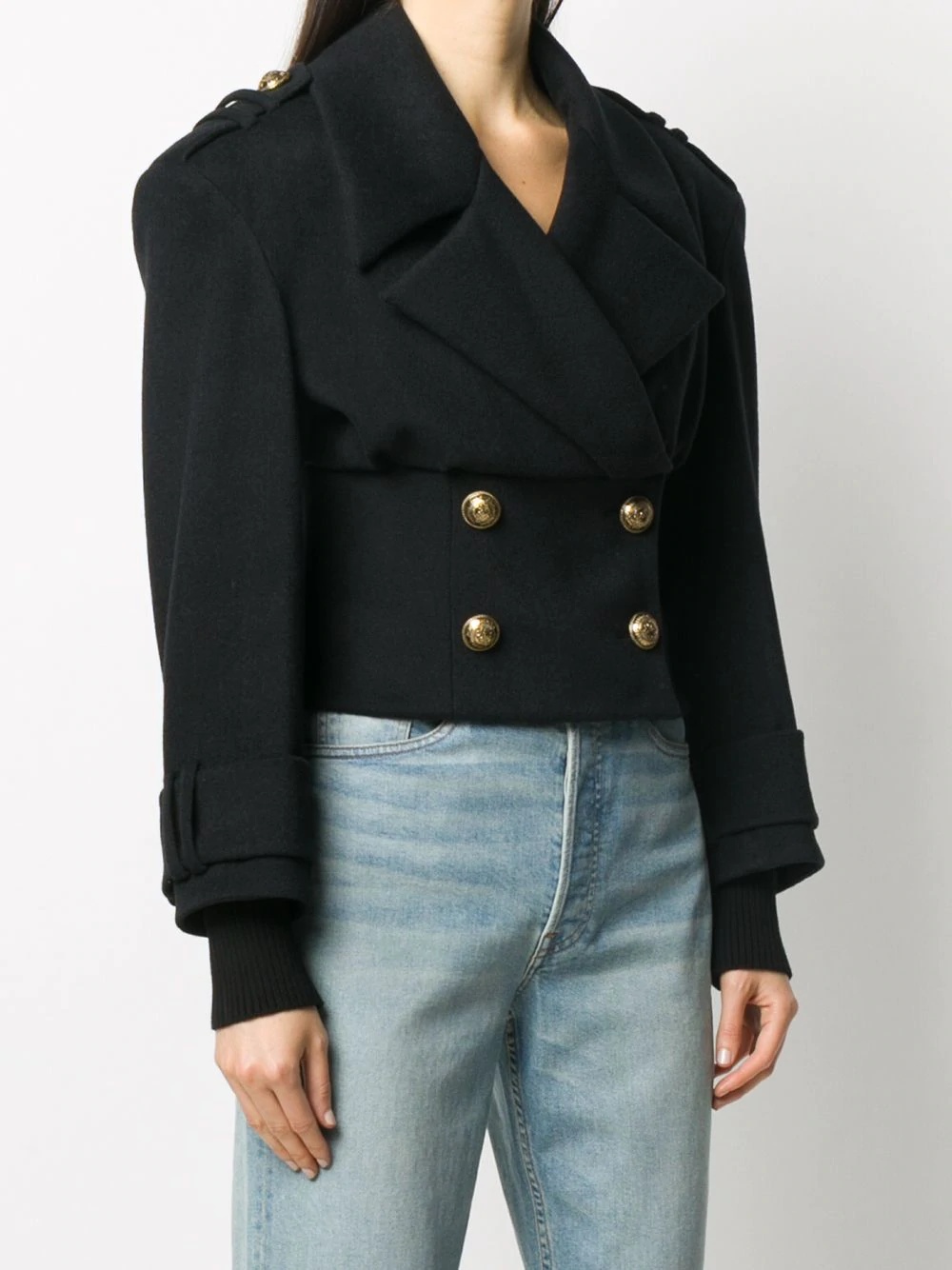 cropped double-breasted jacket - 3