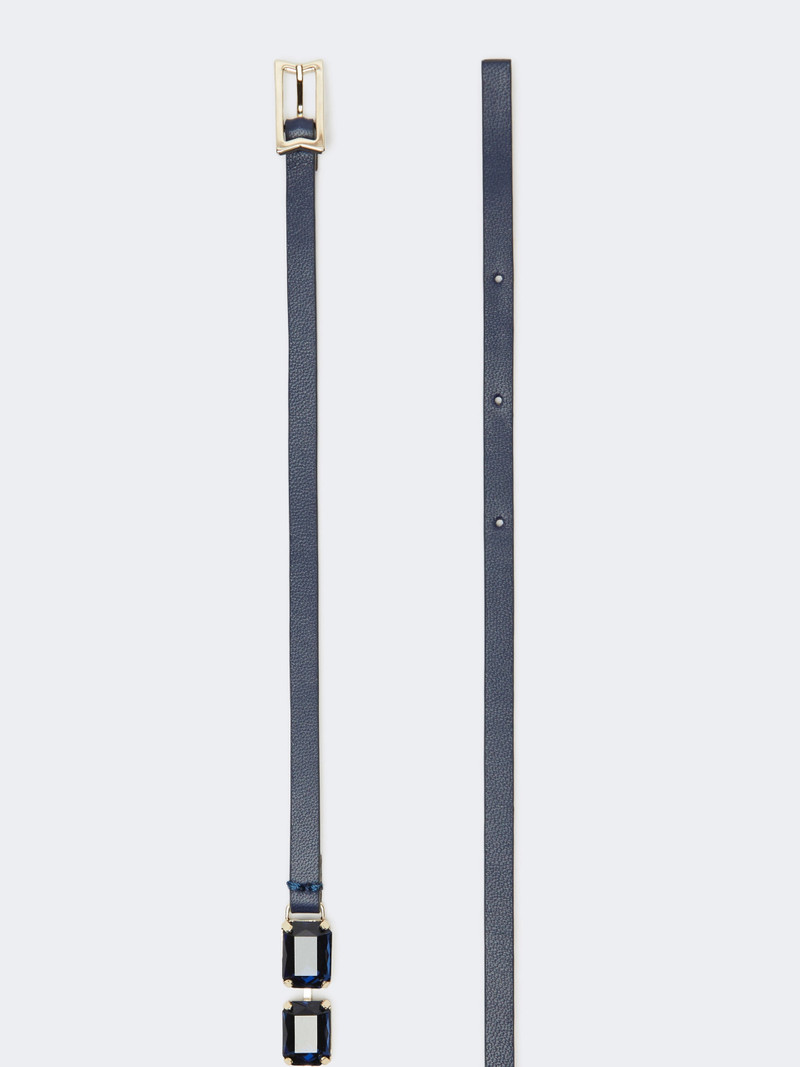 Max Mara FUMANTE Jewelled nappa leather belt - ULTRAMARINE outlook