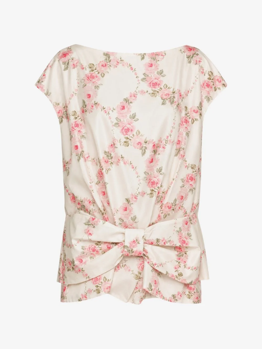 floral-print bow-detail blouse - 1