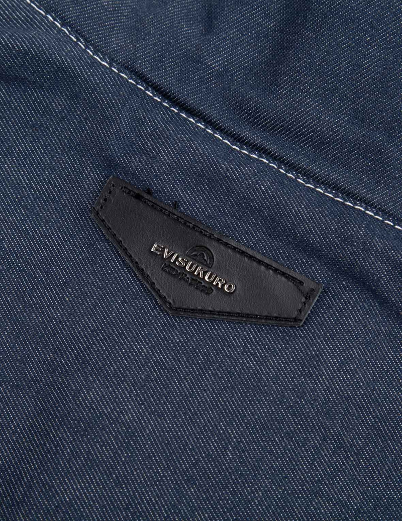 Contrast Stitching Padded Denim Worker Jacket 14