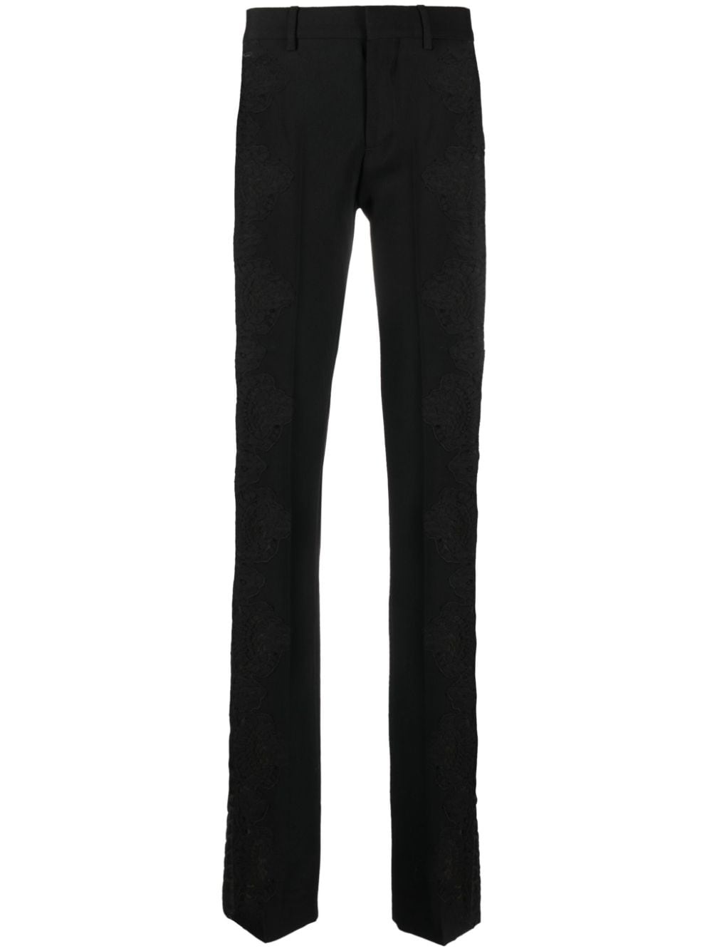 high-waist slim-leg trousers - 1