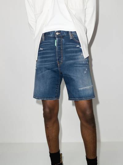 DSQUARED2 smiley-patch denim shorts outlook